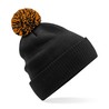 Winter hat - mod. B450:Black, 100% acrylic, Orange, One Size
